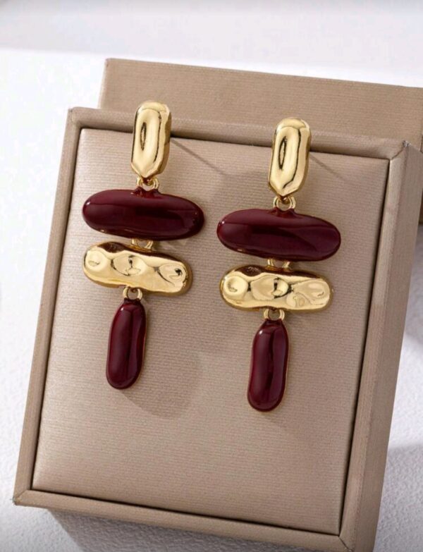 Pendientes Zaira Burdeos